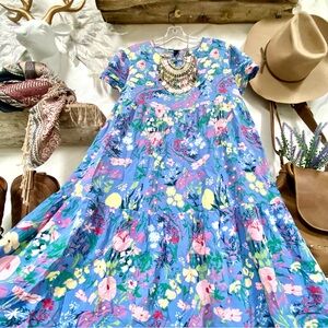 Prairie vibe floral boho dress w shabby chic country shabby chic vibe